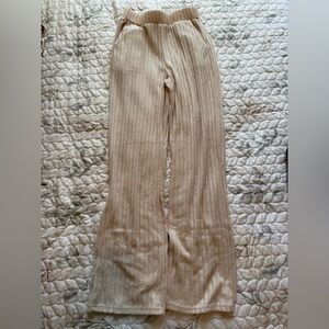 Amazon Women's Cream Ribbed Pajama set